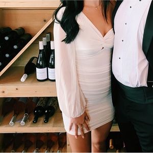 THATS SO FETCH white semi formal dress